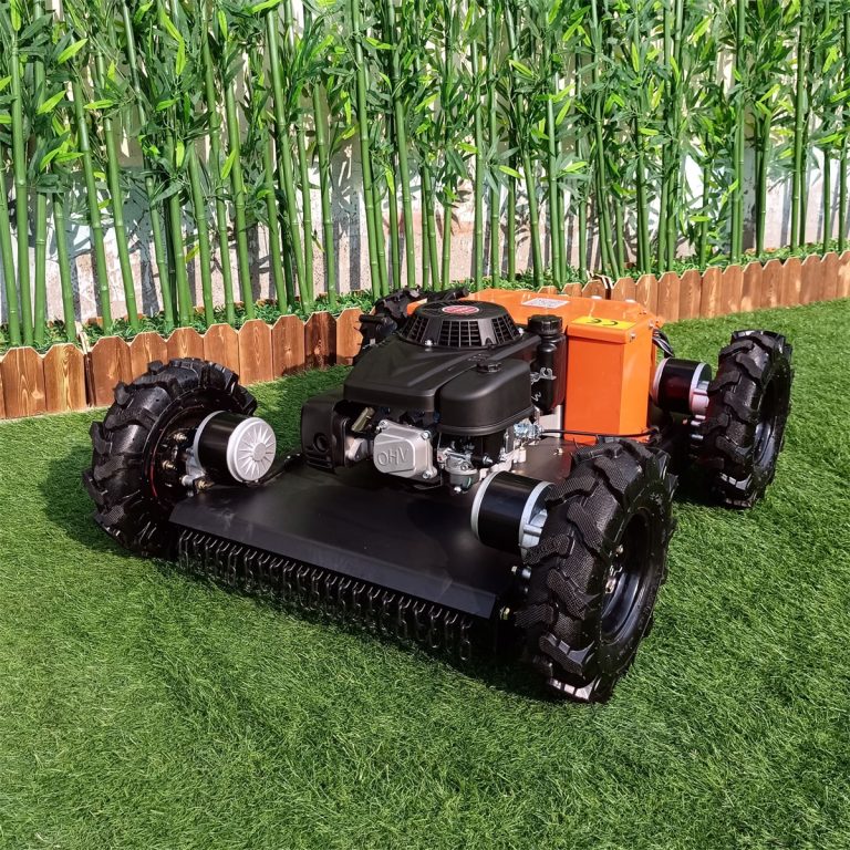 remote controlled crawler hillside lawn mower robot made in China